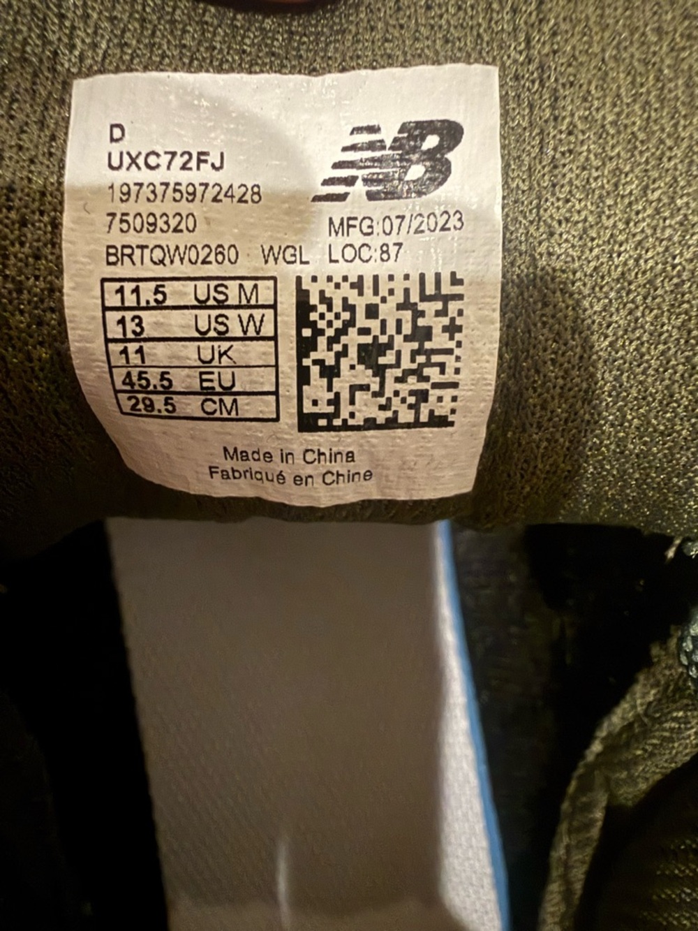 FIGS x New Balance Men's Olive moss Green Suede Sneakers, 11.5 men’s. Great cond - Picture 3 of 11